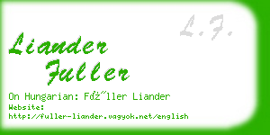 liander fuller business card